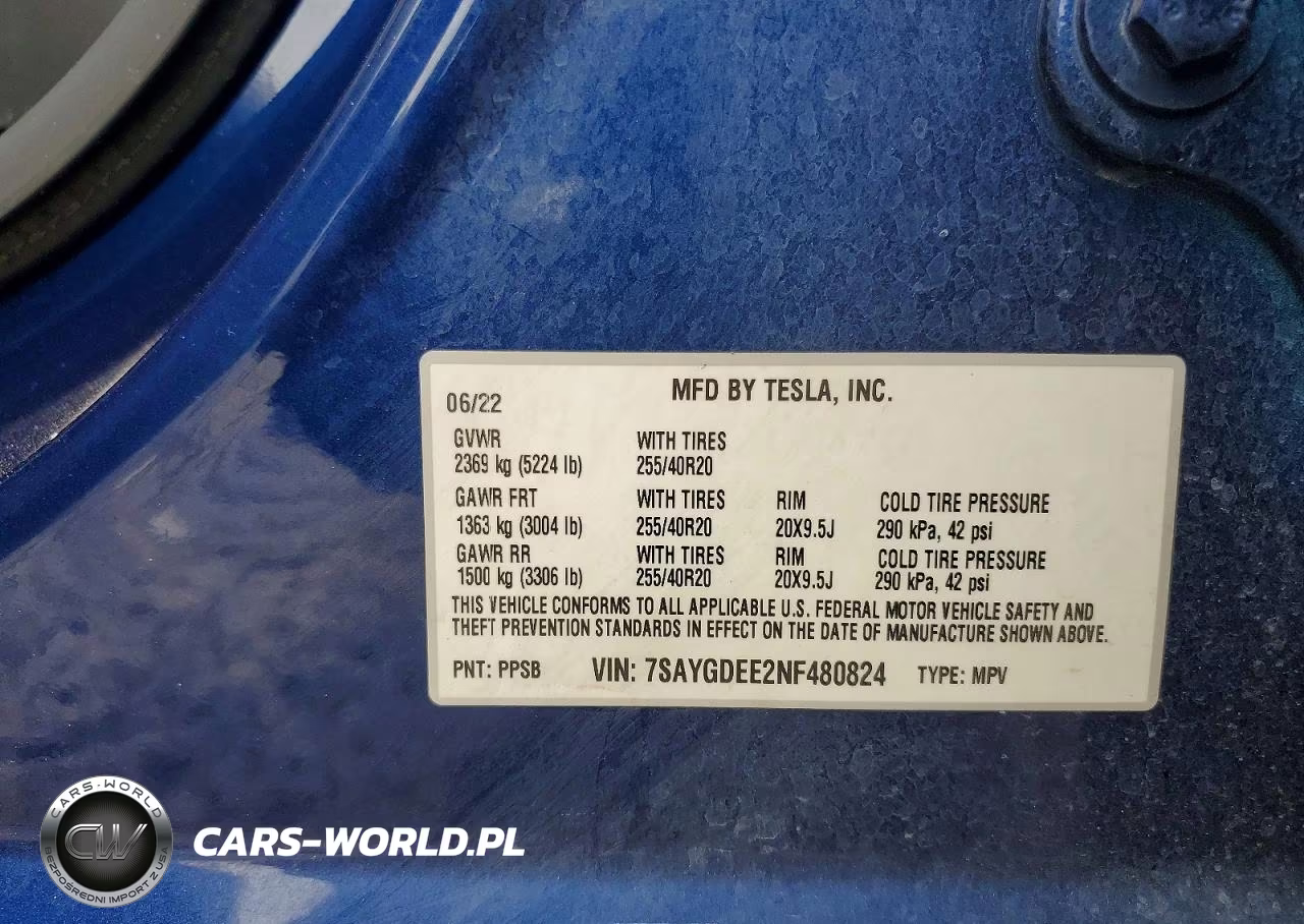 2022 Tesla Model Y VIN:7SAYGDEE2NF480824 - 12