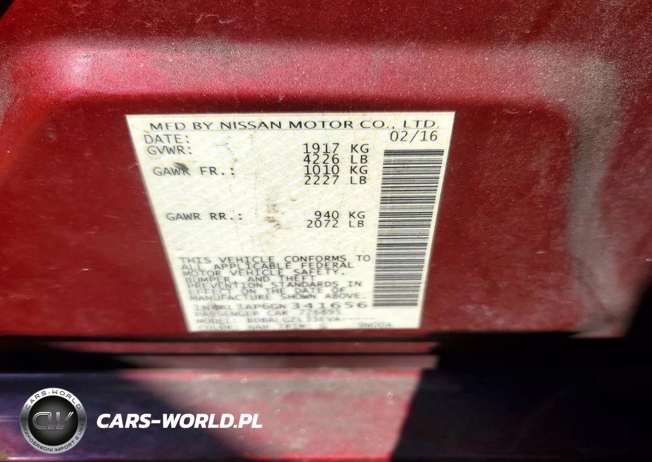 2016 Nissan Altima 2.5 S VIN:1N4AL3AP6GN341656 - 12