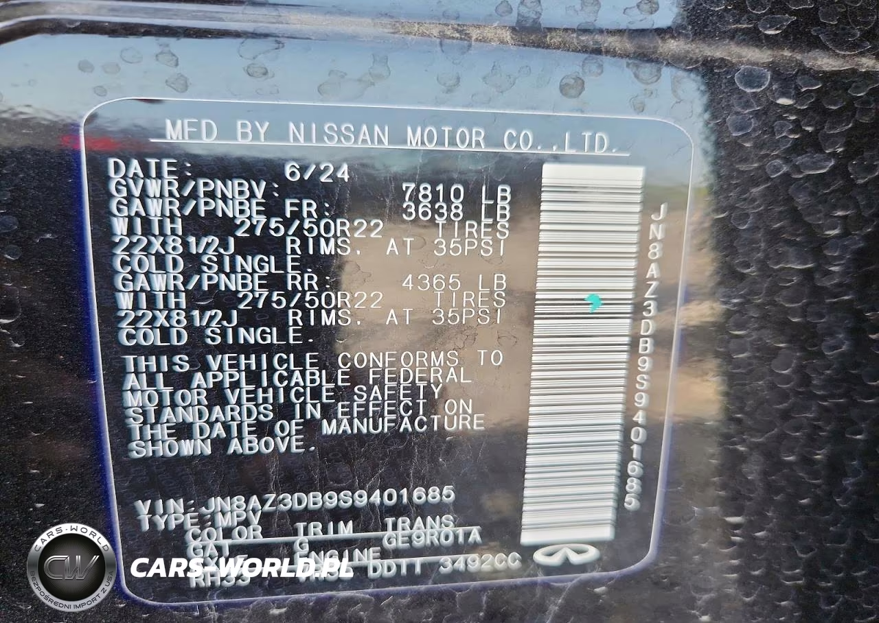 2025 Infiniti Qx80 Sensory VIN:JN8AZ3DB9S9401685 - 13