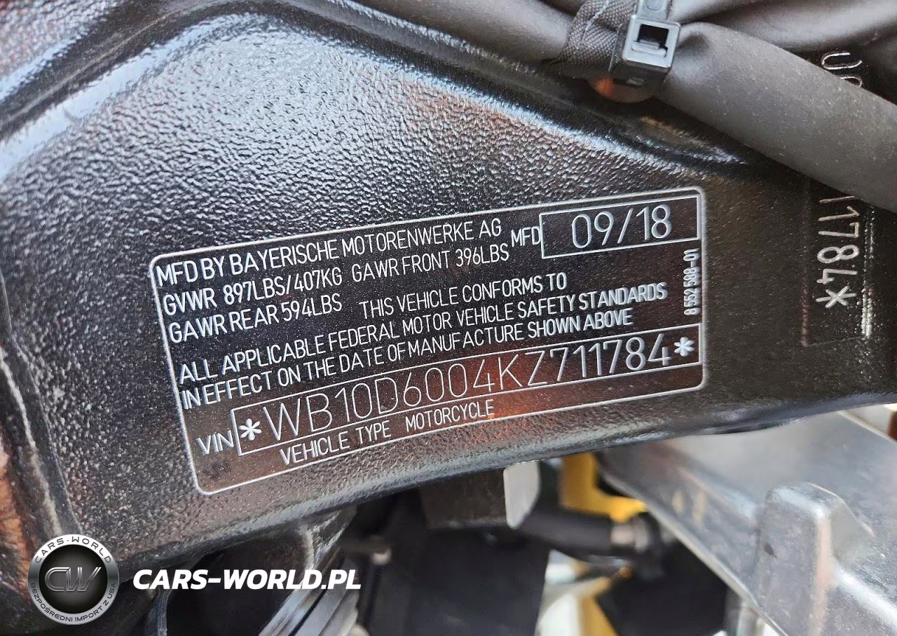 2019 BMW S 1000 Rr VIN:WB10D6004KZ711784 - 9