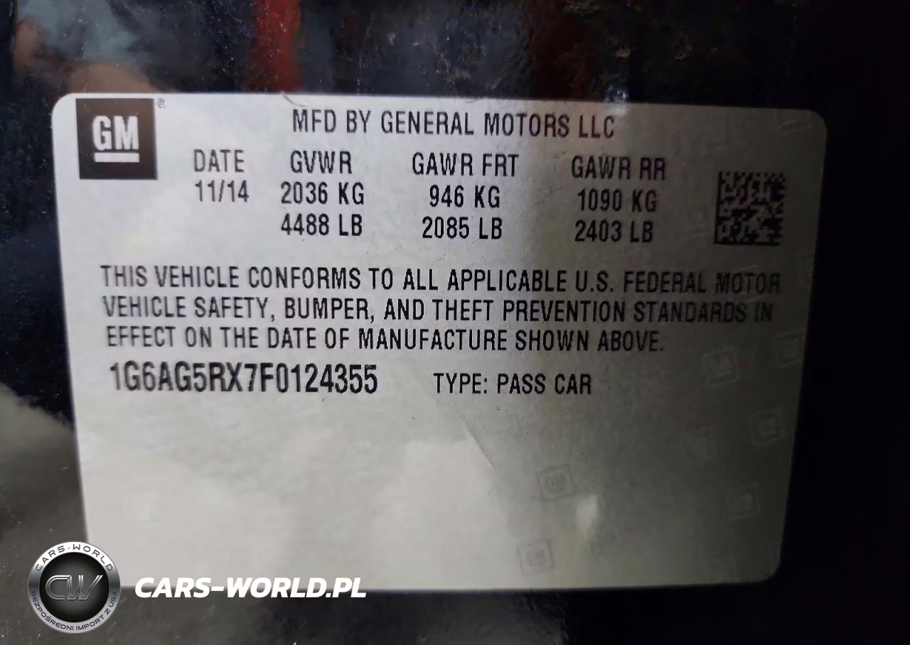 2015 Cadillac Ats VIN:1G6AG5RX7F0124355 - 12