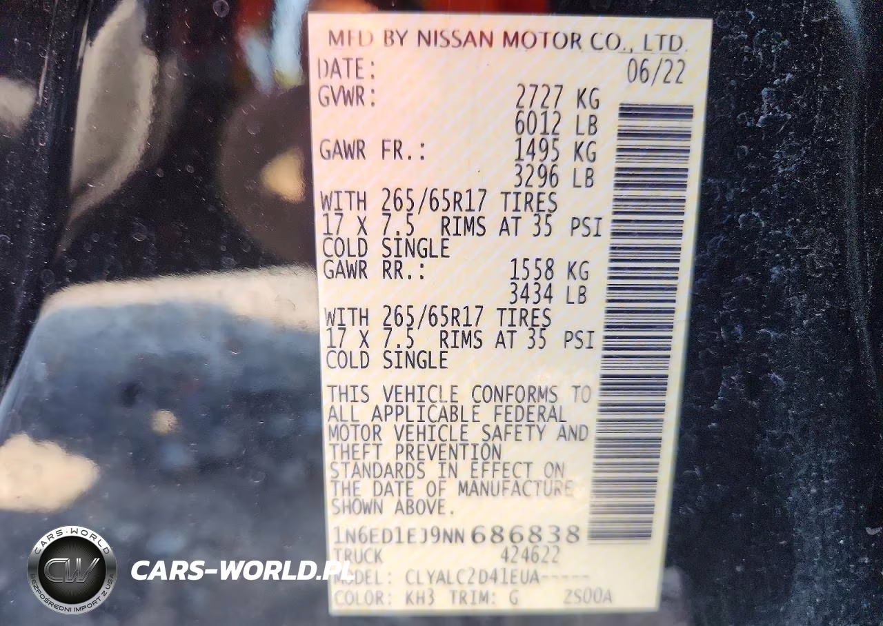 2022 Nissan Frontier Sv VIN:1N6ED1EJ9NN686838 - 13