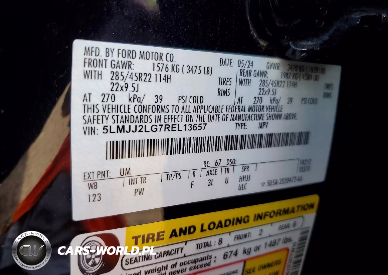 2024 Lincoln Navigator Reserve VIN:5LMJJ2LG7REL13657 - 13