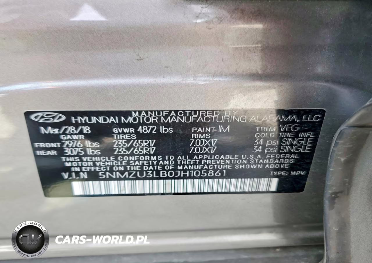 2018 Hyundai Santa Fe Sport 2.4L VIN:5NMZU3LB0JH105861 - 12