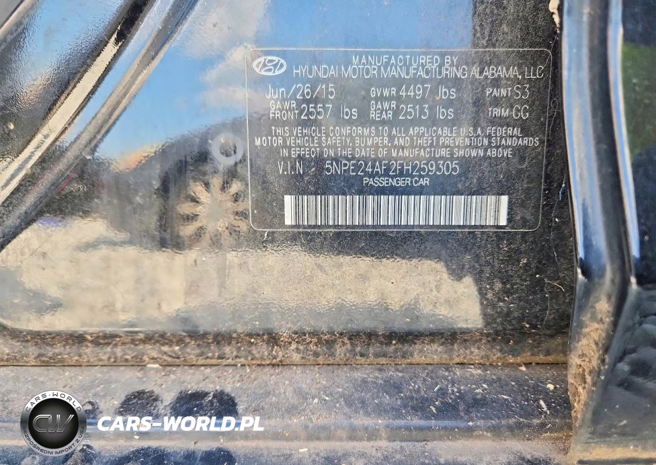2015 Hyundai Sonata Se VIN:5NPE24AF2FH259305 - 12