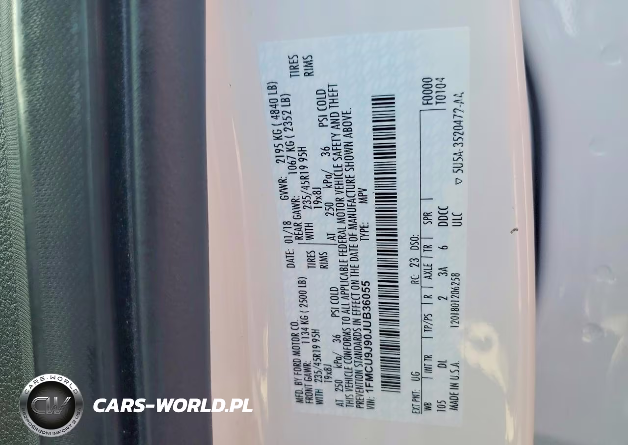 2018 Ford Escape Titanium VIN:1FMCU9J90JUB36055 - 13
