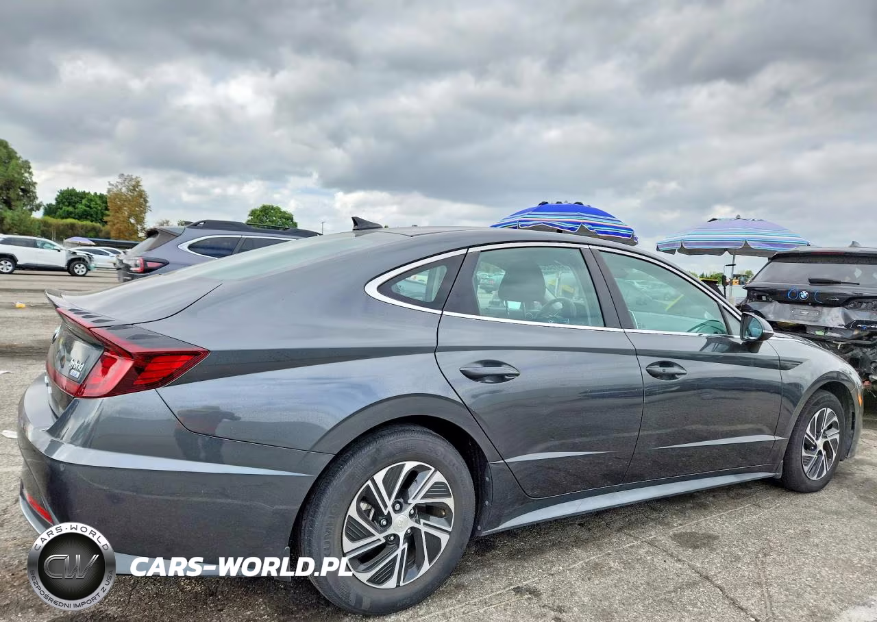 2022 Hyundai Sonata Hybrid Blue VIN:KMHL24JJ3NA048191 - 3