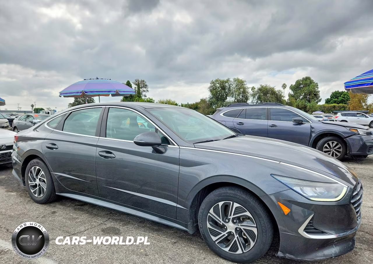 2022 Hyundai Sonata Hybrid Blue VIN:KMHL24JJ3NA048191 - 4