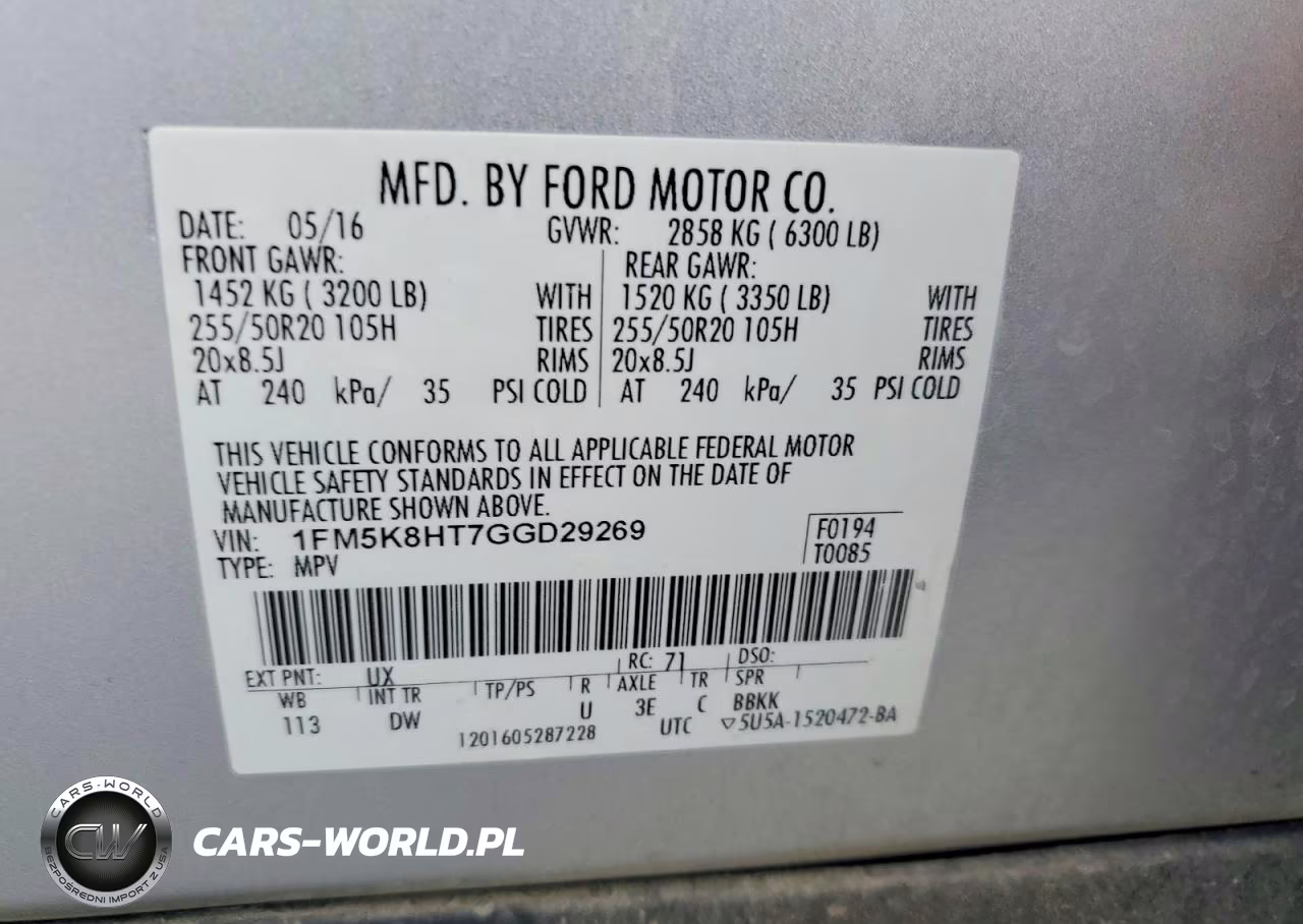 2016 Ford Explorer Platinum VIN:1FM5K8HT7GGD29269 - 14