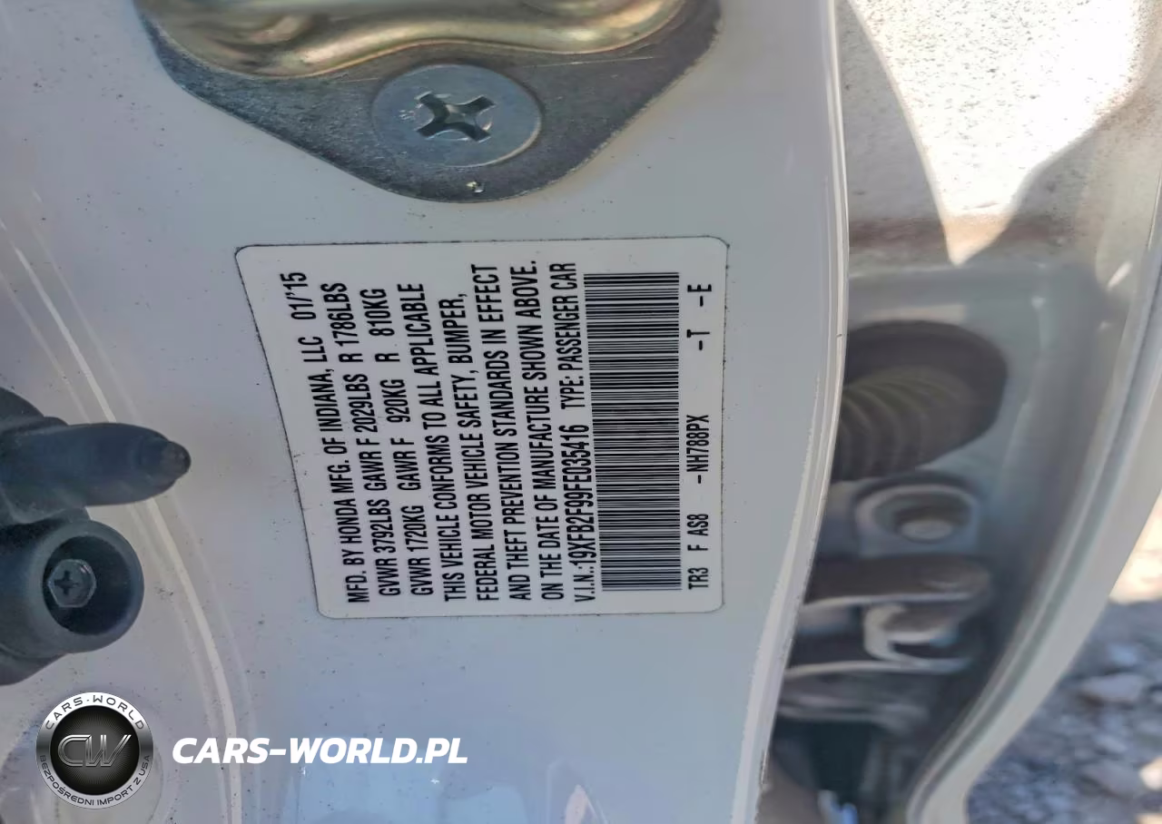 2015 Honda Civic Exl VIN:19XFB2F99FE035416 - 12