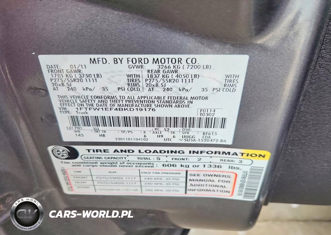 2011 Ford F150 Lariat VIN:1FTFW1EF4BKD19176 - 12