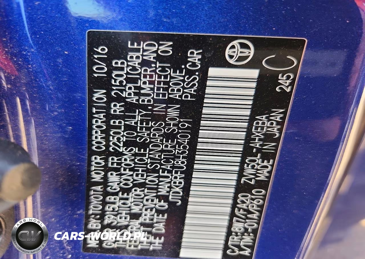 2017 Toyota Prius Two VIN:JTDKBRFU8H3540191 - 13