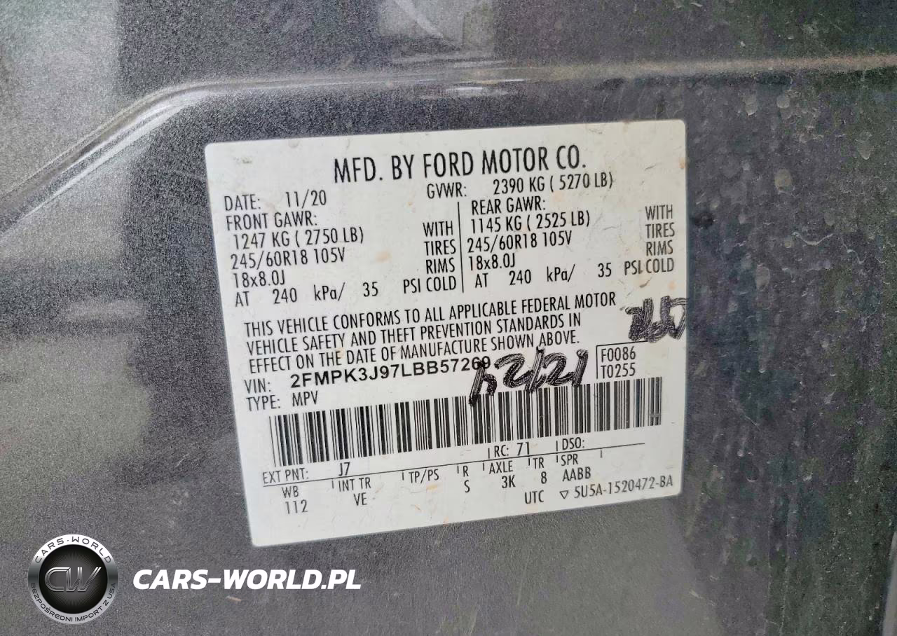 2020 Ford Edge Sel VIN:2FMPK3J97LBB57269 - 14