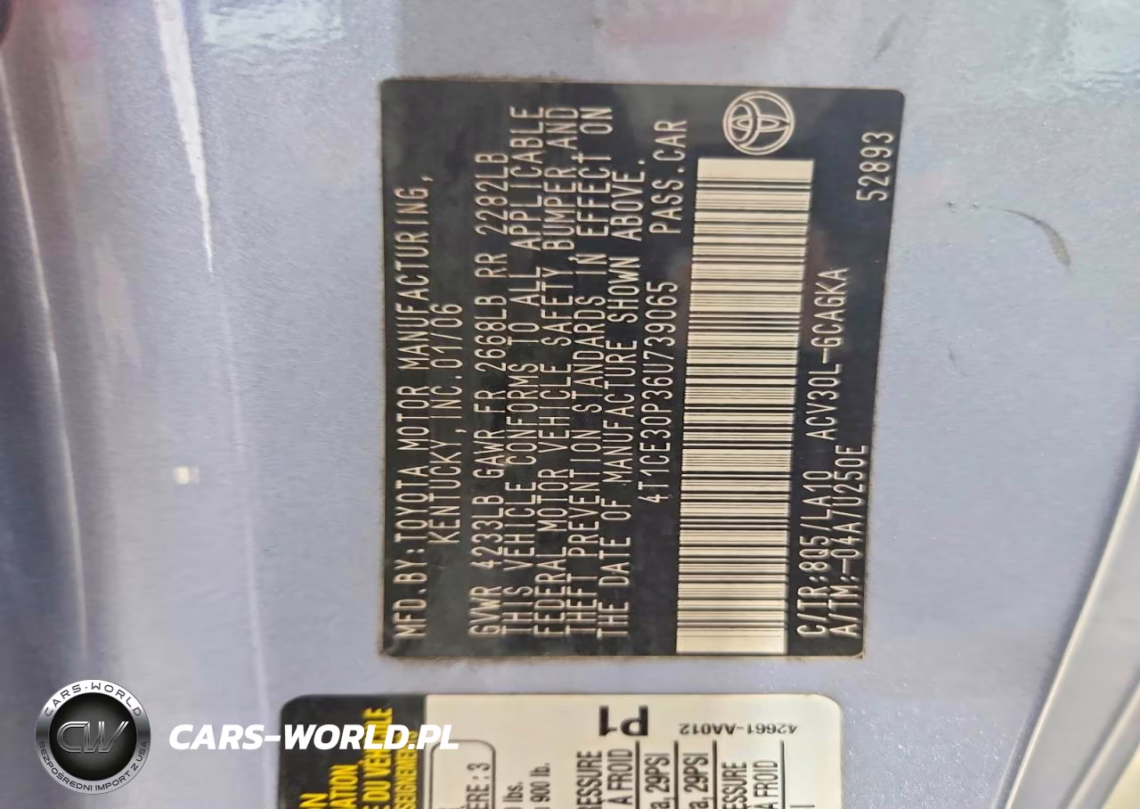 2006 Toyota Camry VIN:4T1CE30P36U739065 - 12