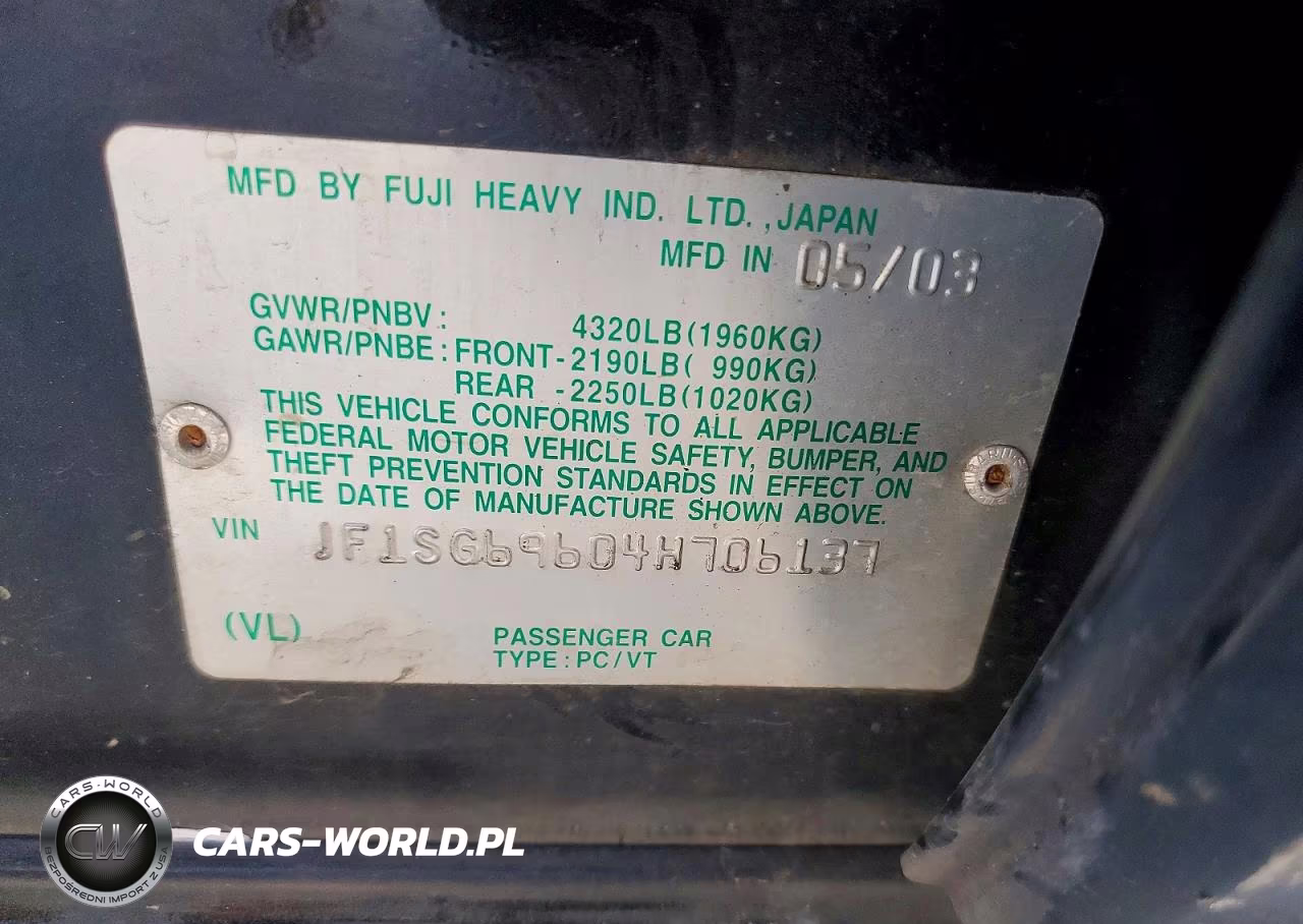 2004 Subaru Forester 2.5Xt VIN:JF1SG69604H706137 - 13