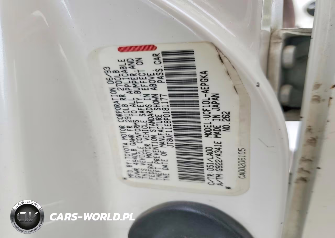 1993 Lexus Ls 400 VIN:JT8UF11E8P0181177 - 12