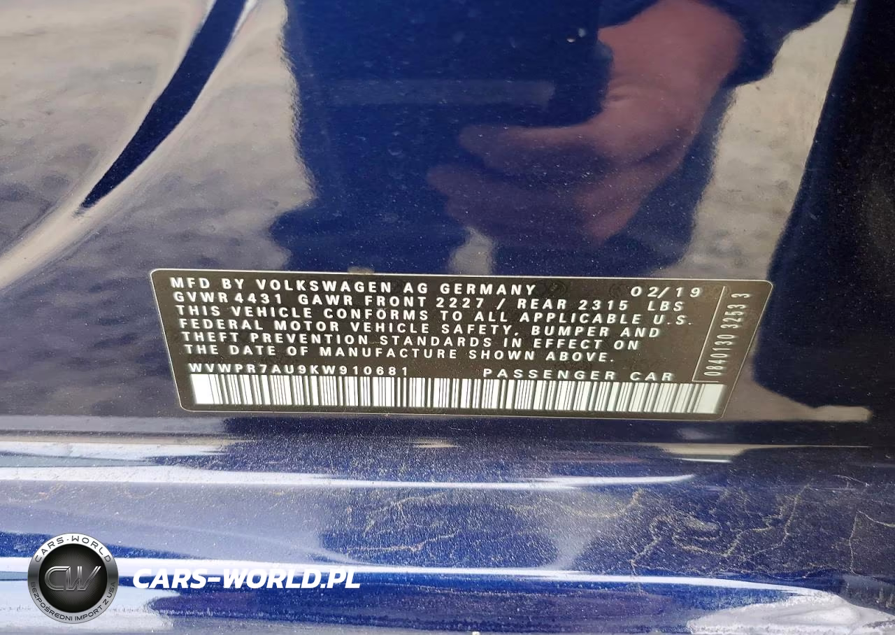 2019 Volkswagen E-Golf Sel Premium VIN:WVWPR7AU9KW910681 - 13