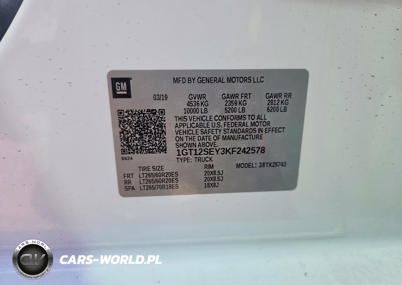 2019 GMC Sierra K2500 Denali VIN:1GT12SEY3KF242578 - 13