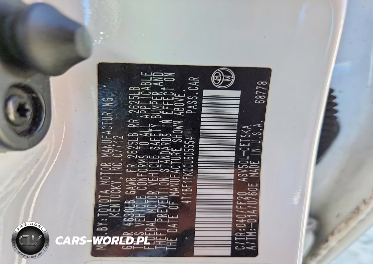 2012 Toyota Camry Se VIN:4T1BF1FK0CU605554 - 13