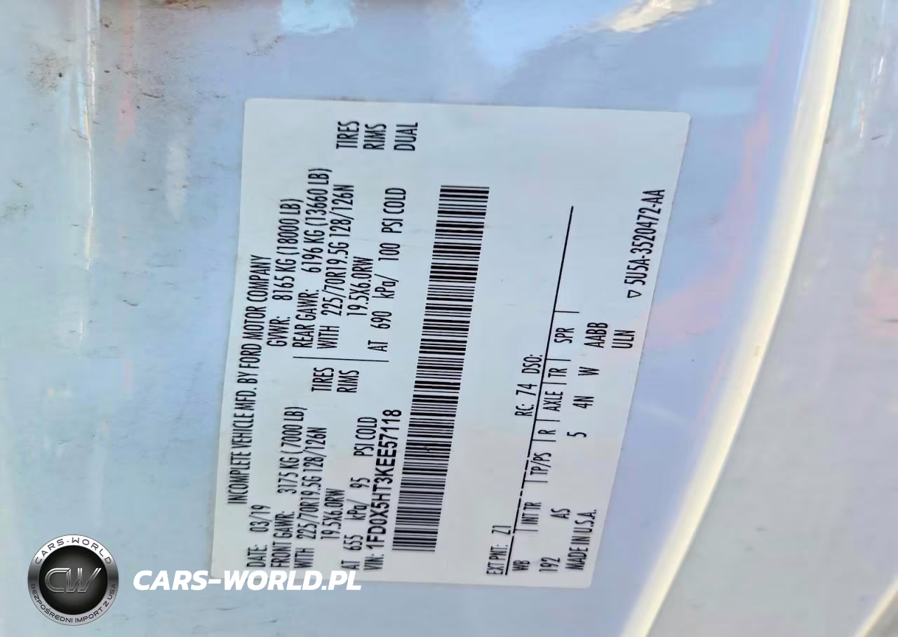 2019 Ford F550 Super Duty Bucket Truck VIN:1FD0X5HT3KEE57118 - 10