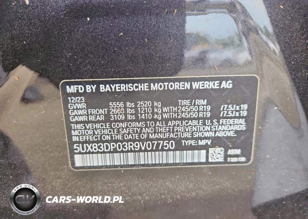 2024 BMW X3 M40I VIN:5UX83DP03R9V07750 - 13