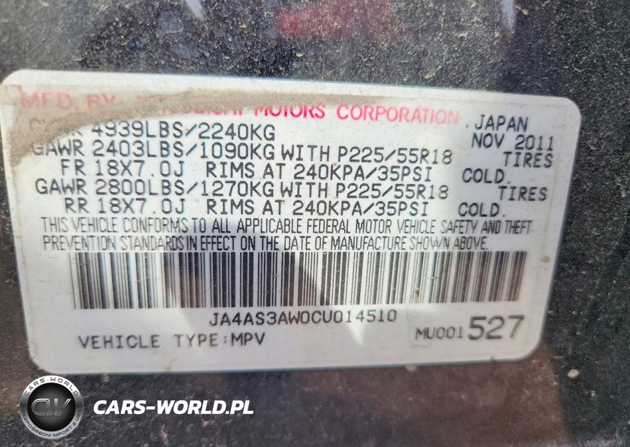 2012 Mitsubishi Outlander Se VIN:JA4AS3AW0CU014510 - 12