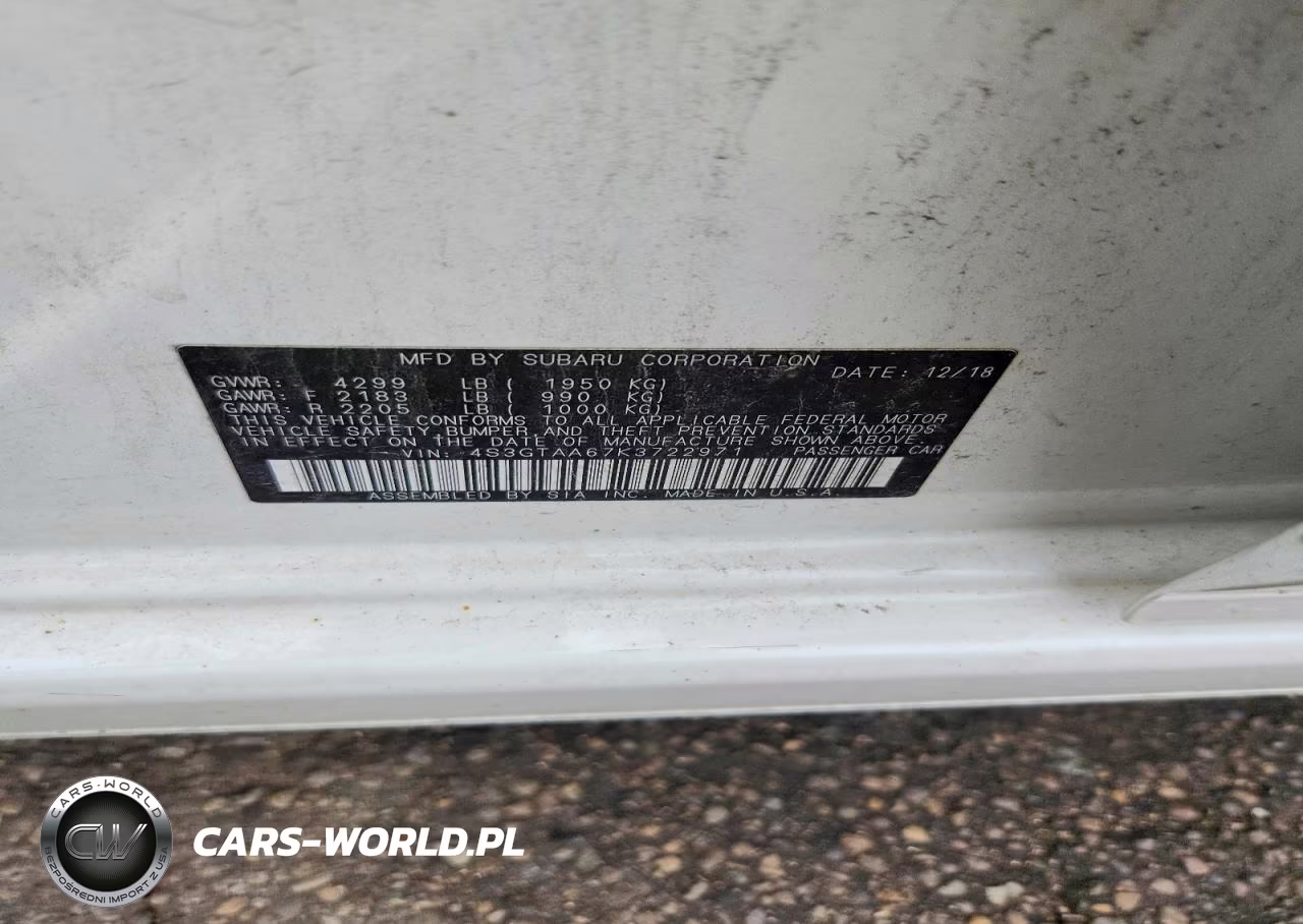 2019 Subaru Impreza VIN:4S3GTAA67K3722971 - 12