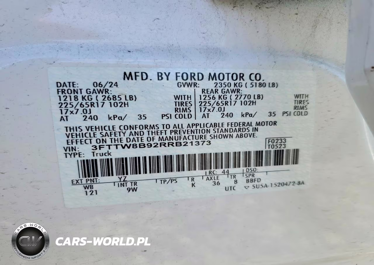 2024 Ford Maverick Xl VIN:3FTTW8B92RRB21373 - 12