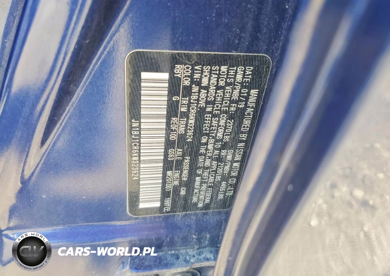 2019 Nissan Rogue Sport S VIN:JN1BJ1CR6KW323624 - 13