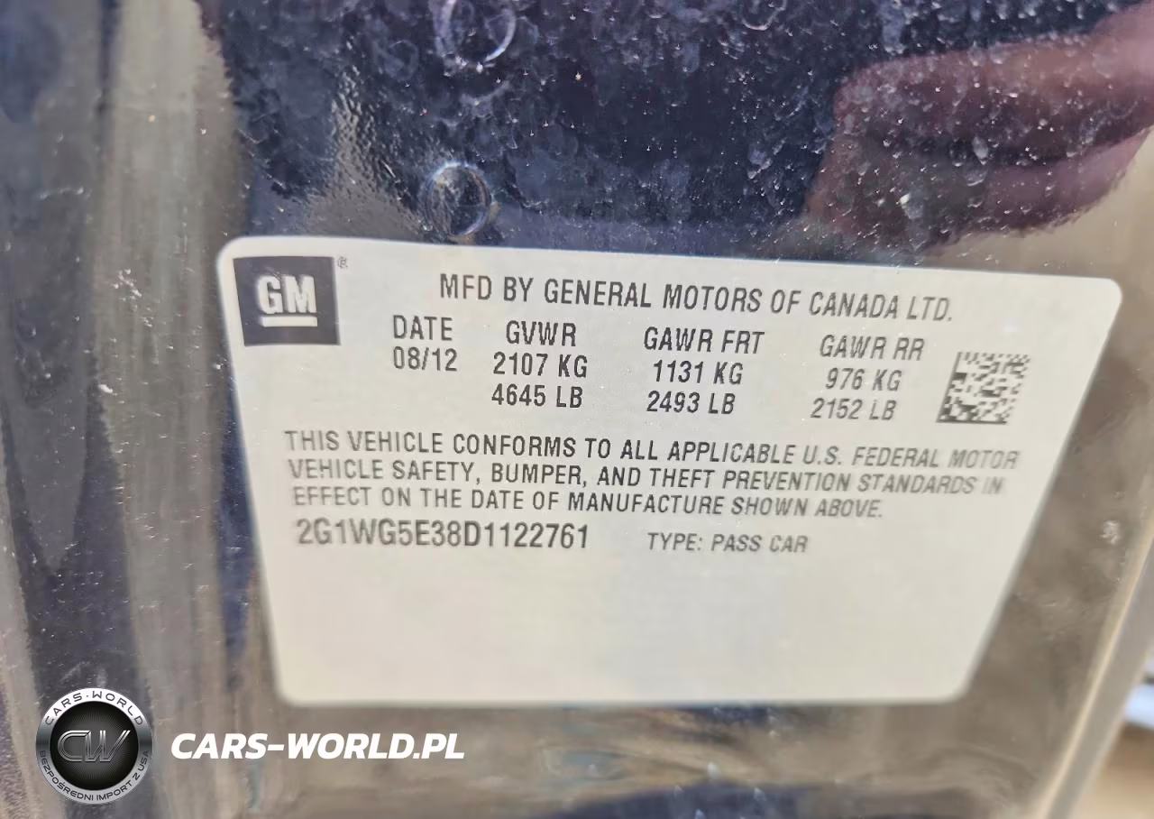 2013 Chevrolet Impala Lt VIN:2G1WG5E38D1122761 - 12