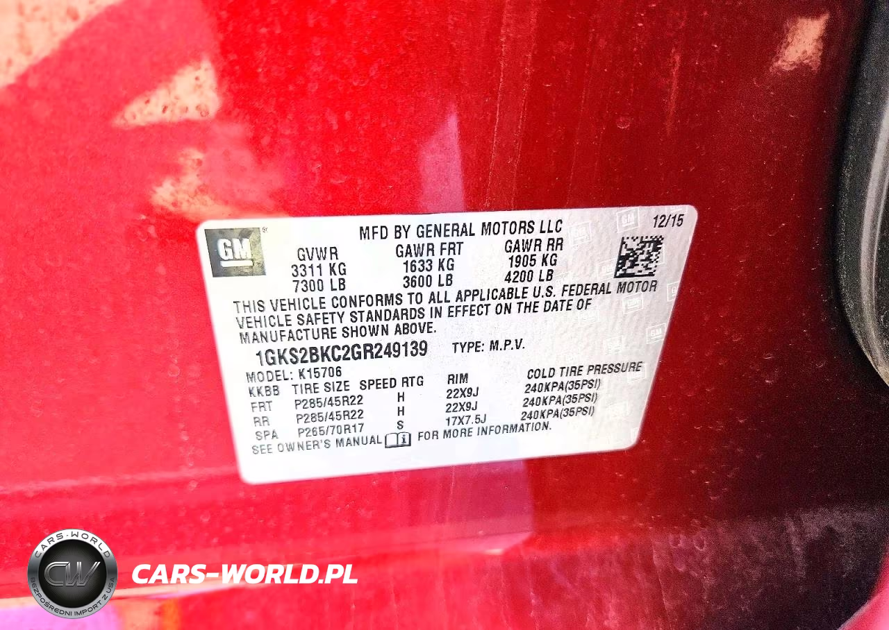 2016 GMC Yukon Slt VIN:1GKS2BKC2GR249139 - 13