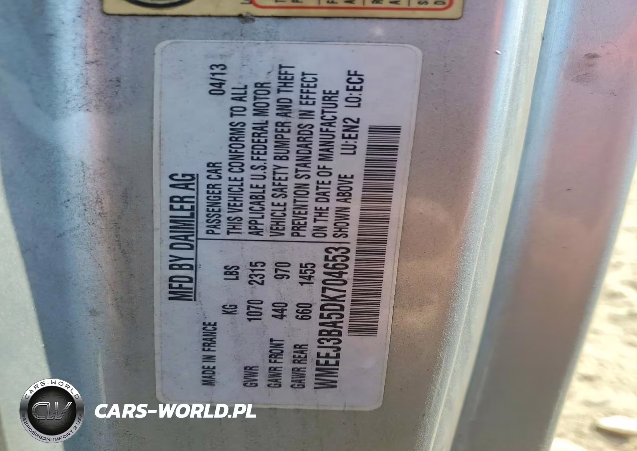 2013 Smart Fortwo Pure VIN:WMEEJ3BA5DK704653 - 12