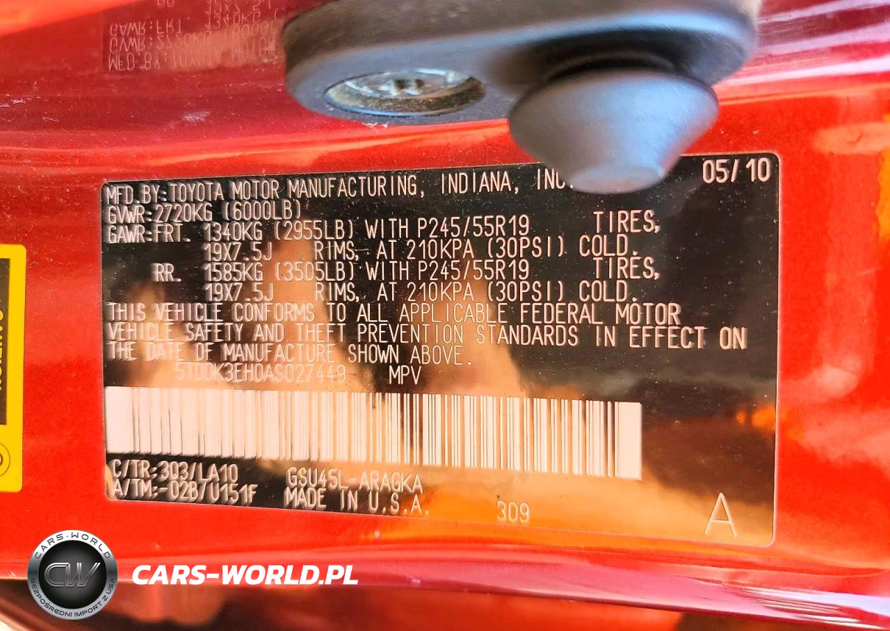 2010 Toyota Highlander Limited VIN:5TDDK3EH0AS027449 - 13