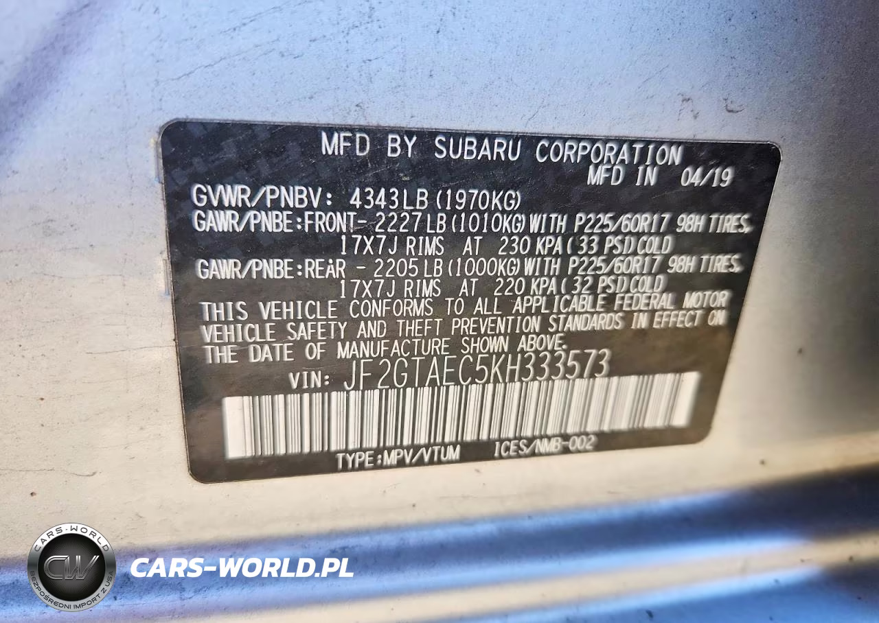 2019 Subaru Crosstrek Premium VIN:JF2GTAEC5KH333573 - 13