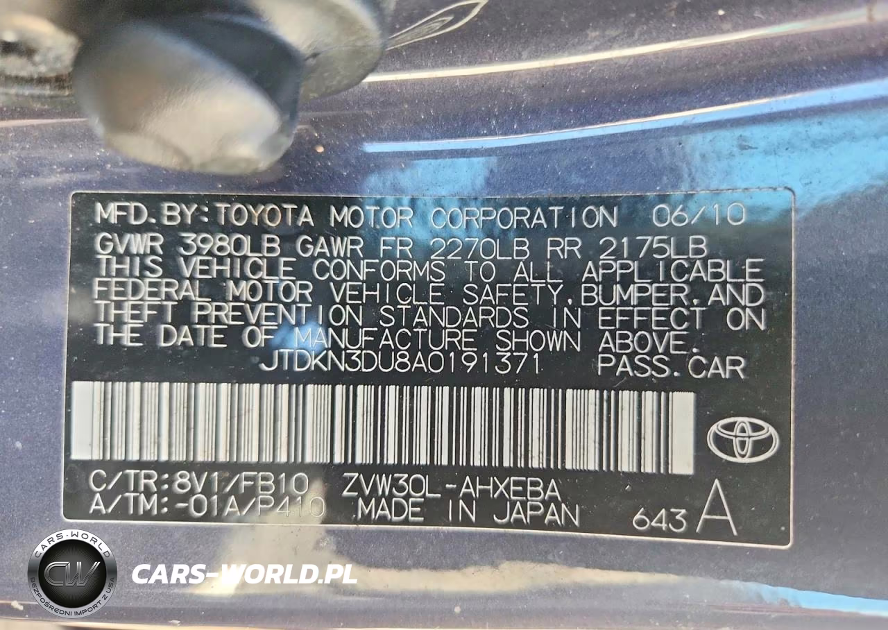 2010 Toyota Prius Iii VIN:JTDKN3DU8A0191371 - 12