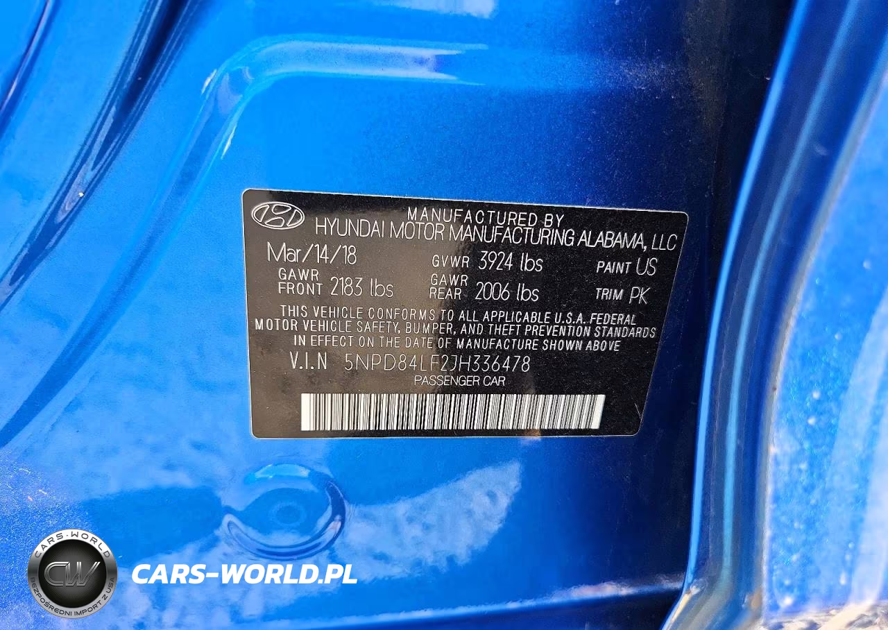 2018 Hyundai Elantra Sel VIN:5NPD84LF2JH336478 - 12