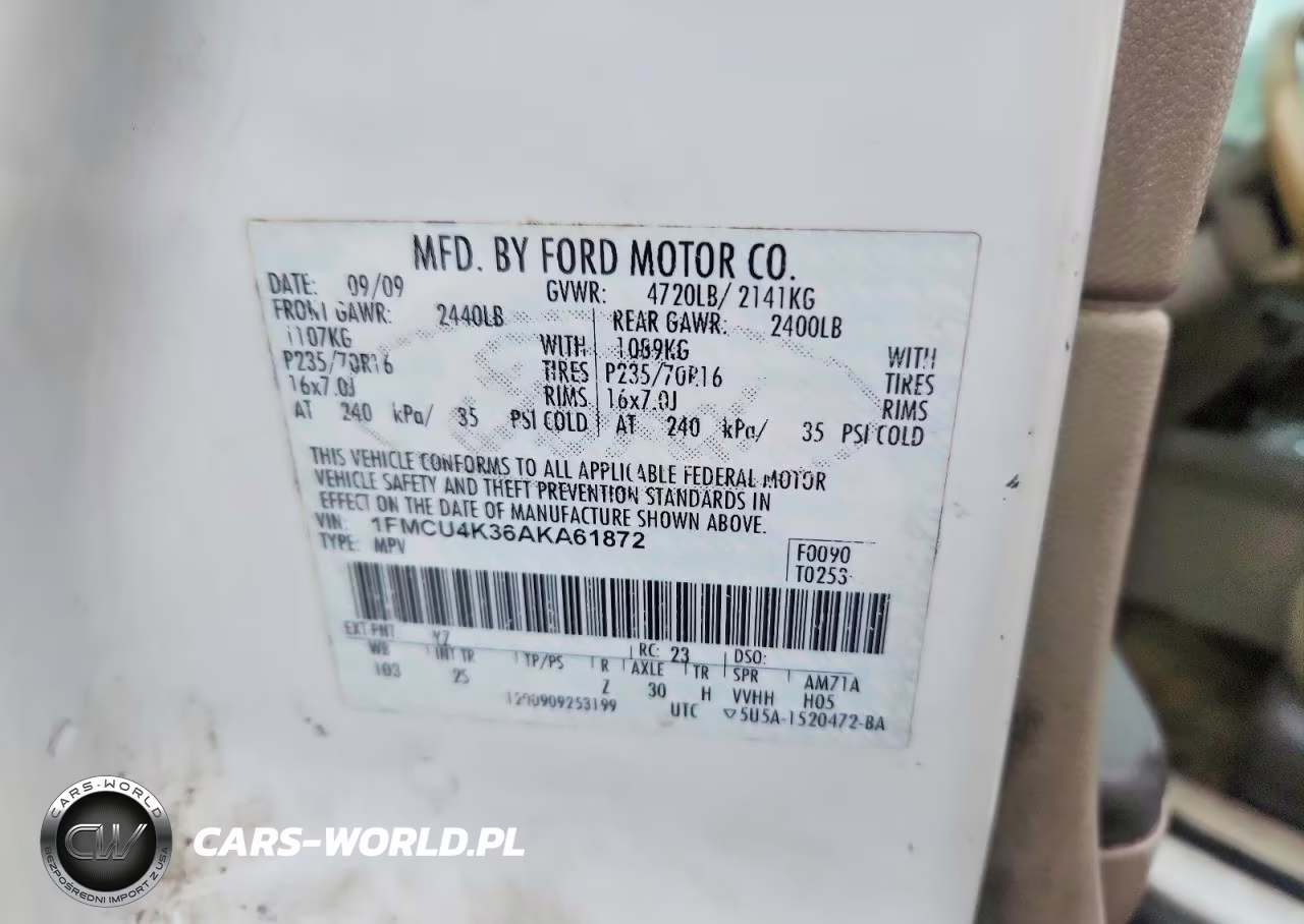 2010 Ford Escape Hybrid VIN:1FMCU4K36AKA61872 - 13