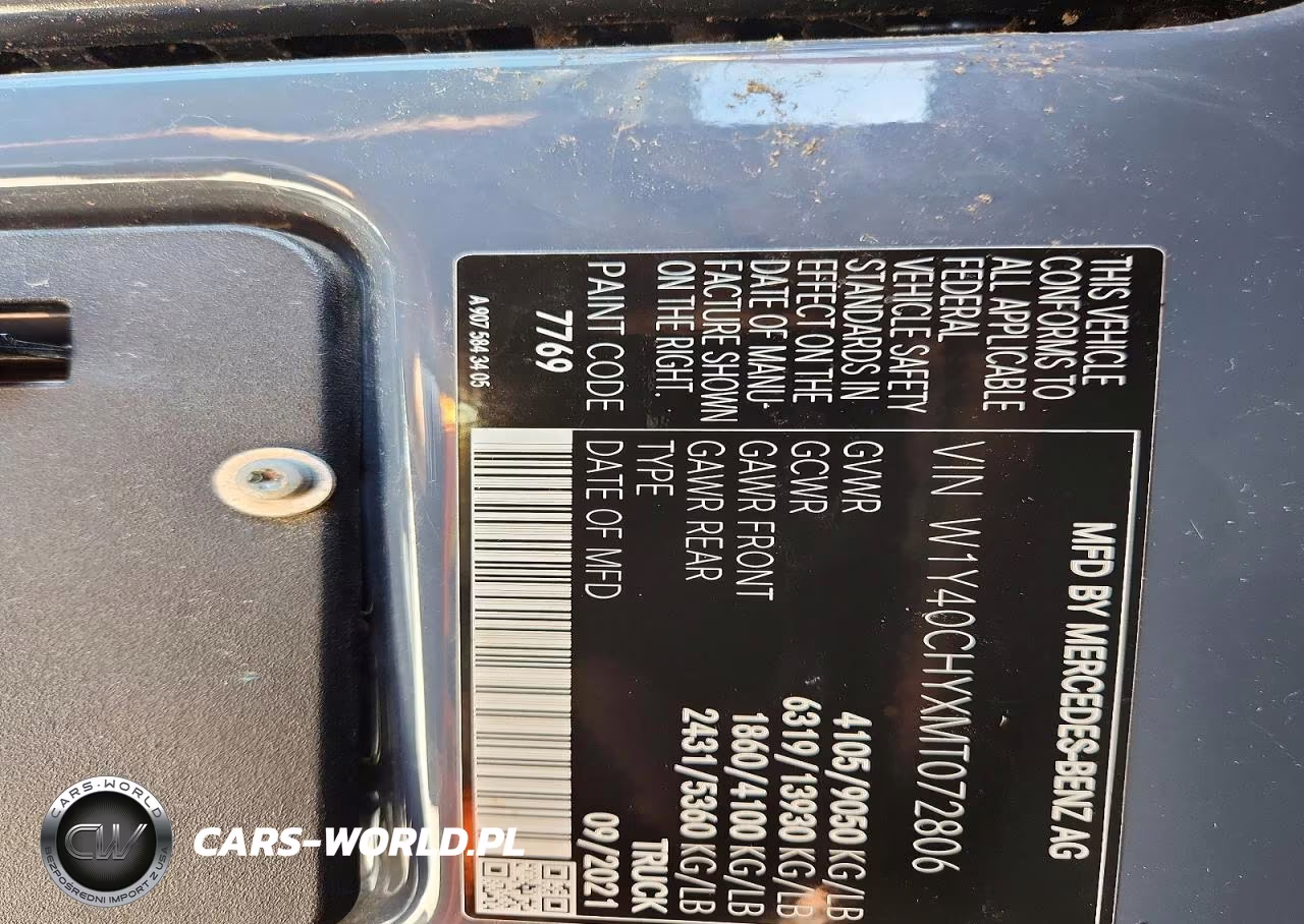 2021 Mercedes-Benz Sprinter 2500 VIN:W1Y40CHYXMT072806 - 14