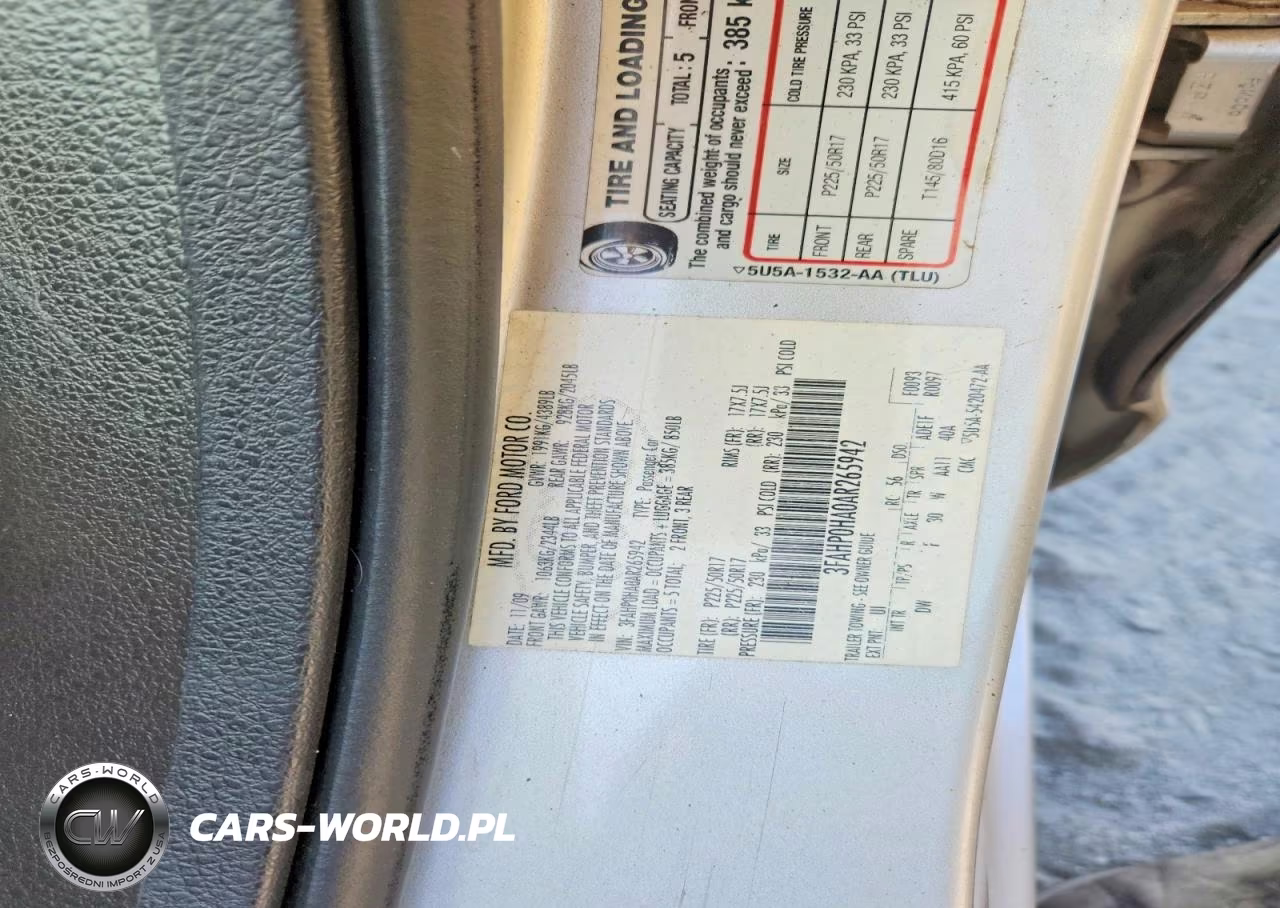 2010 Ford Fusion Se VIN:3FAHP0HA0AR265942 - 12