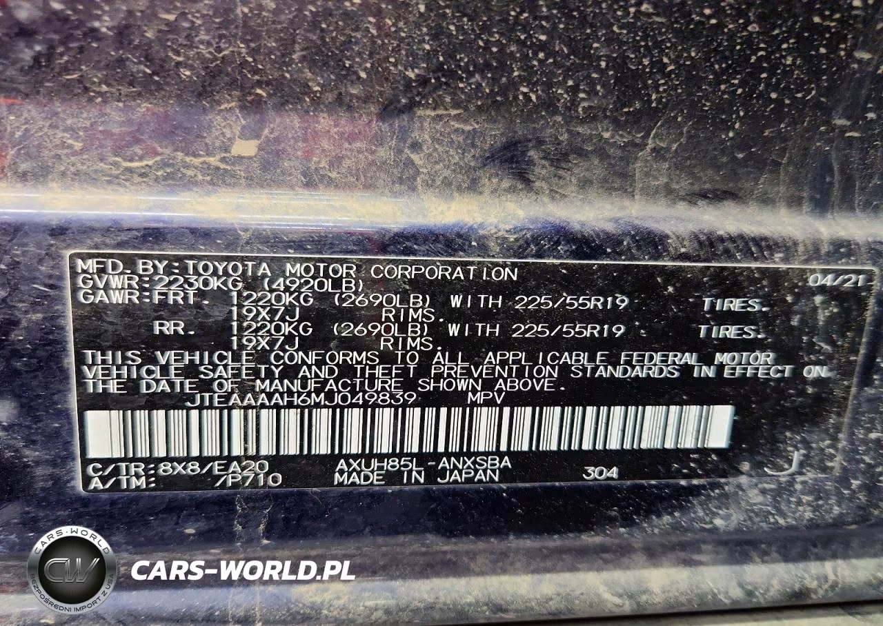 2021 Toyota Venza Limited VIN:JTEAAAAH6MJ049839 - 14