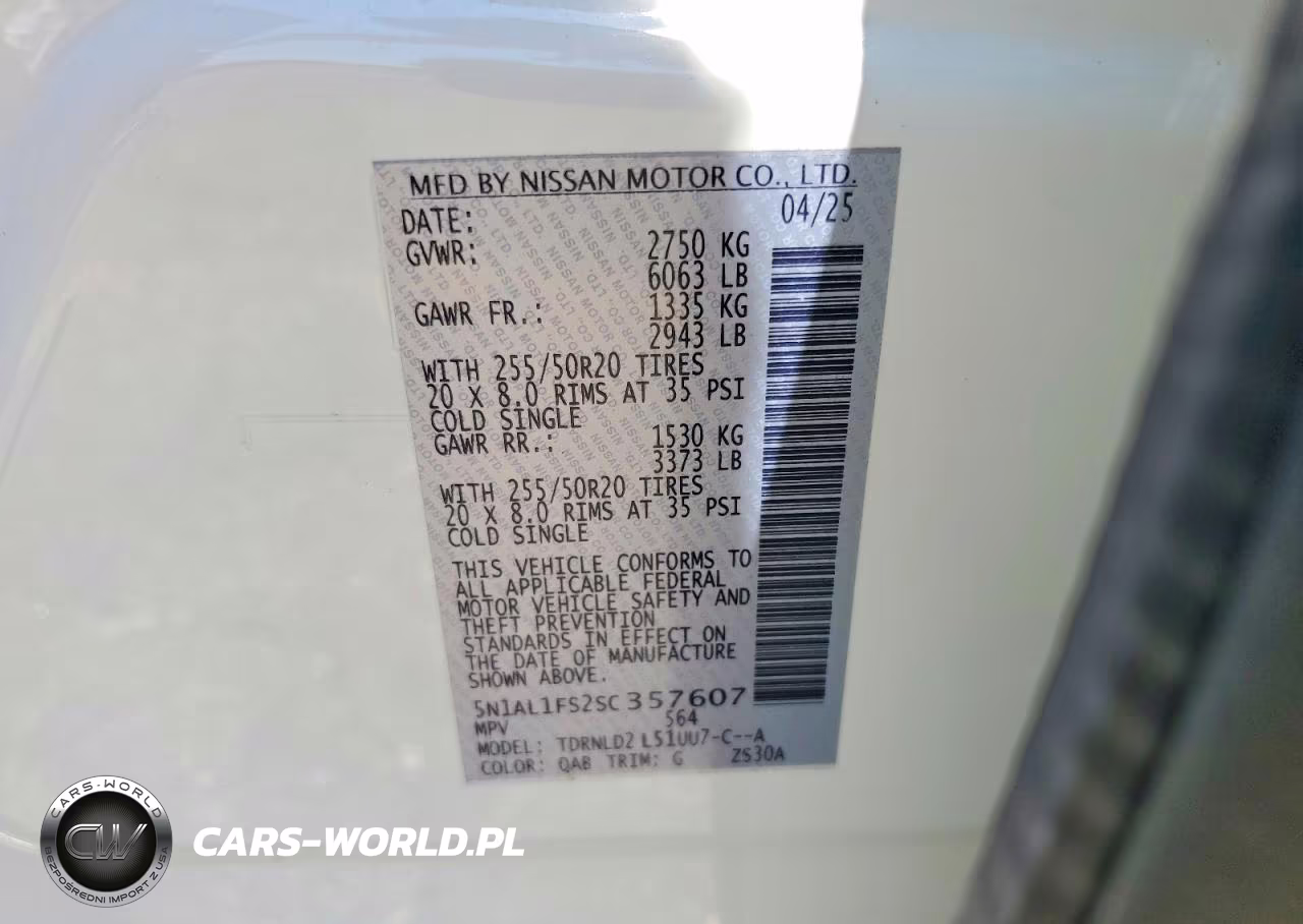 2025 Infiniti Qx60 Luxe VIN:5N1AL1FS2SC357607 - 13
