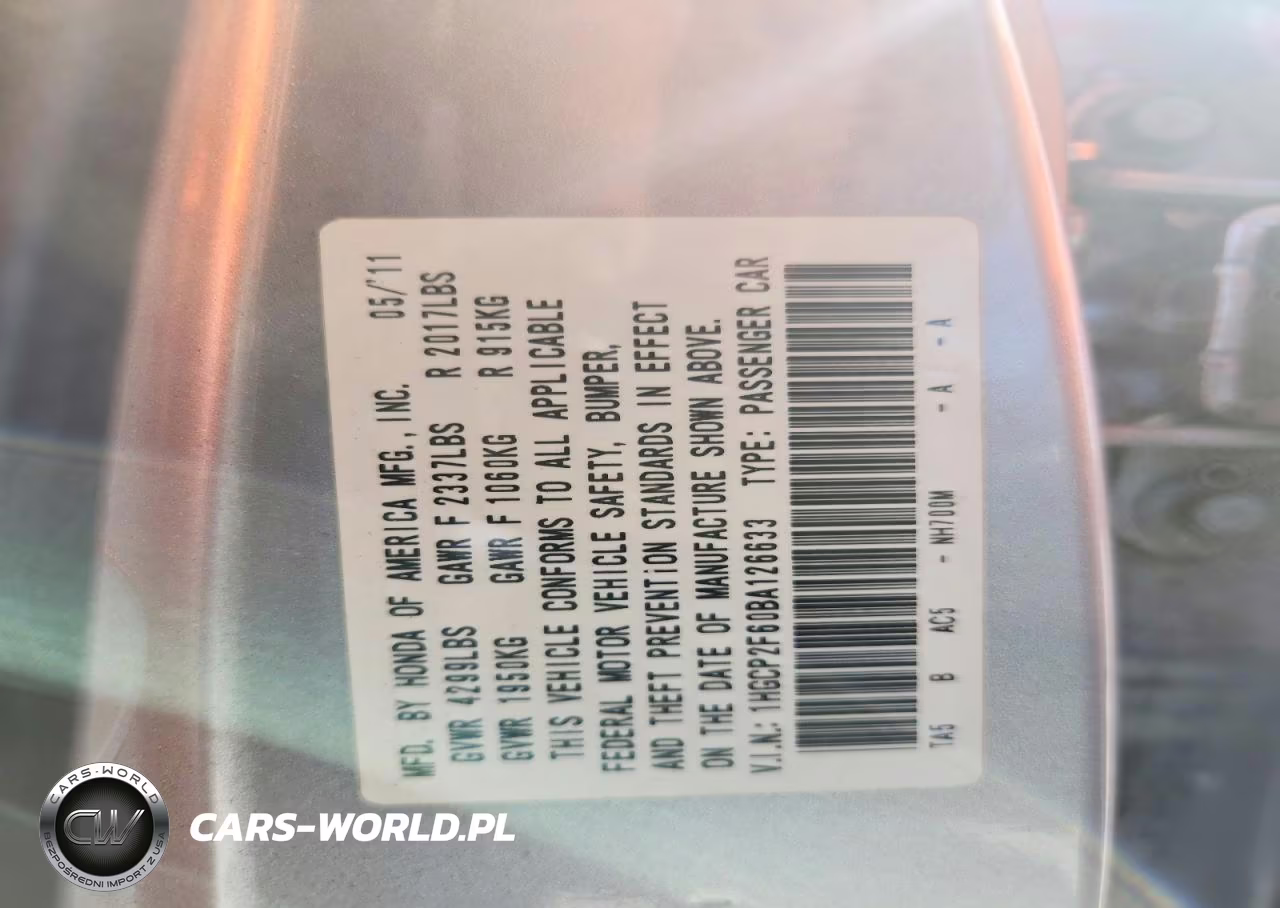 2011 Honda Accord Se VIN:1HGCP2F60BA126633 - 12