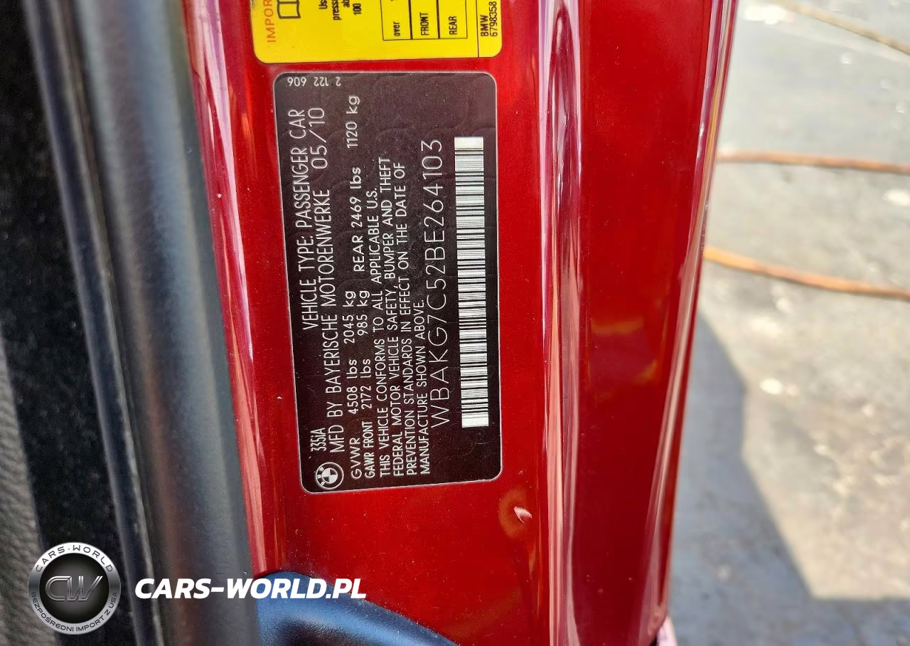 2011 BMW 335 I VIN:WBAKG7C52BE264103 - 12