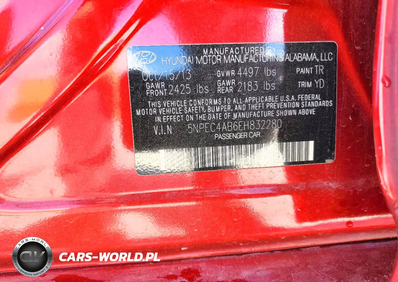 2014 Hyundai Sonata Limited 2.0T VIN:5NPEC4AB6EH832280 - 12