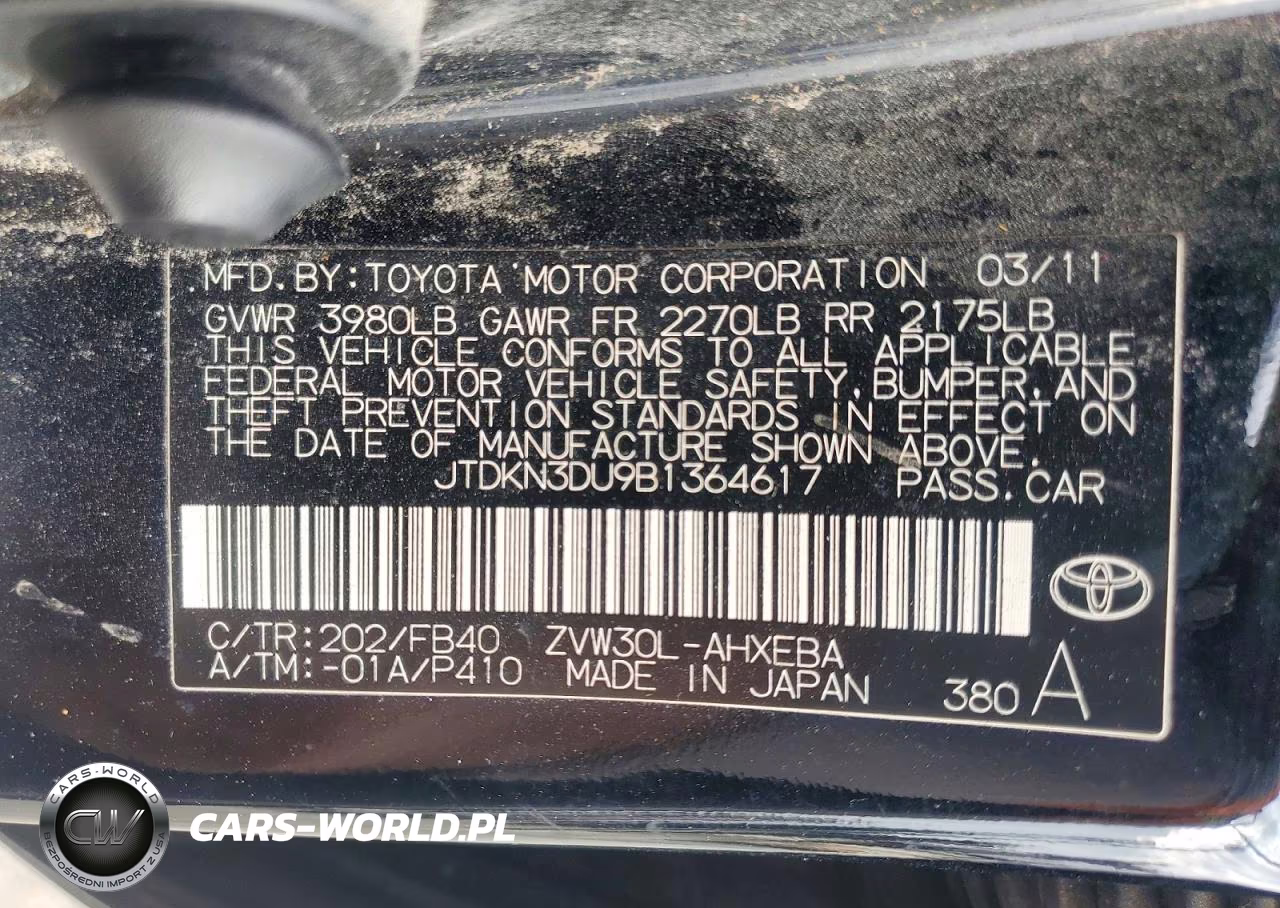 2011 Toyota Prius Two VIN:JTDKN3DU9B1364617 - 12