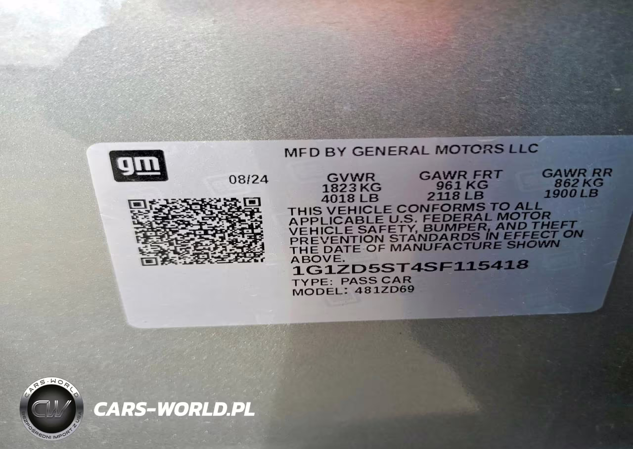 2025 Chevrolet Malibu Lt VIN:1G1ZD5ST4SF115418 - 13