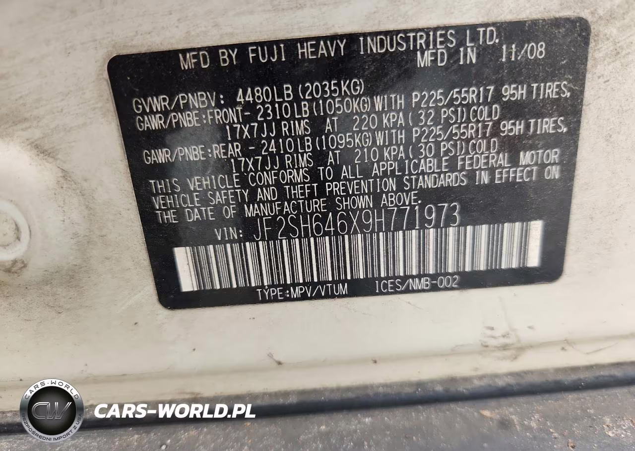 2009 Subaru Forester 2.5X Limited VIN:JF2SH646X9H771973 - 12