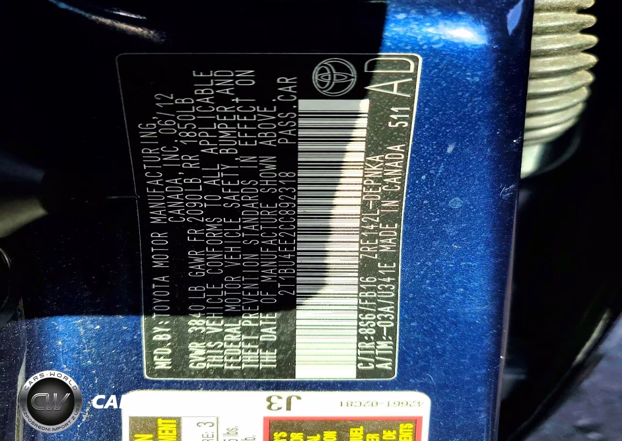 2012 Toyota Corolla Le VIN:2T1BU4EE2CC892318 - 12