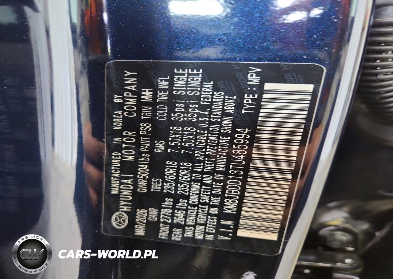 2026 Hyundai Tucson Sel VIN:KM8JBDD13TU485994 - 12