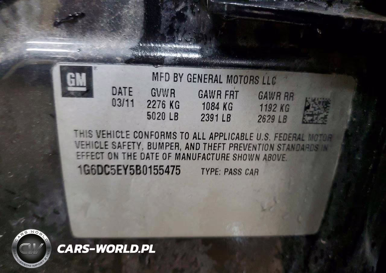 2011 Cadillac Cts VIN:1G6DC5EY5B0155475 - 12